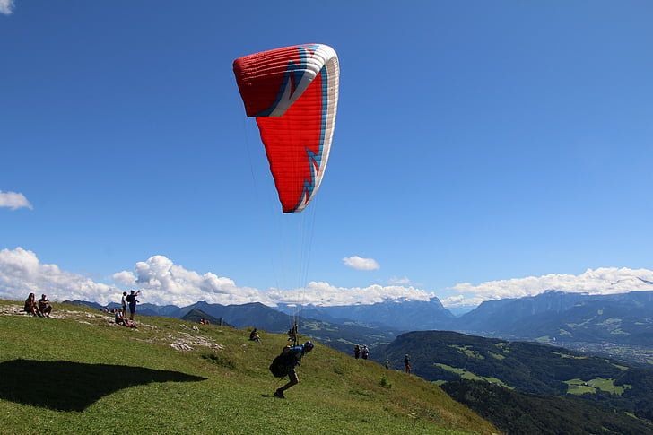 Salzburg, địa danh Gaisberg, paraglider