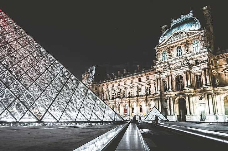 Louvre, Museo, Parigi, attrazione, punto di riferimento, architettura, costruzione