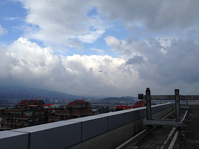 paisatge, Taiwan, blau blanc un cognom, núvol - cel, cel