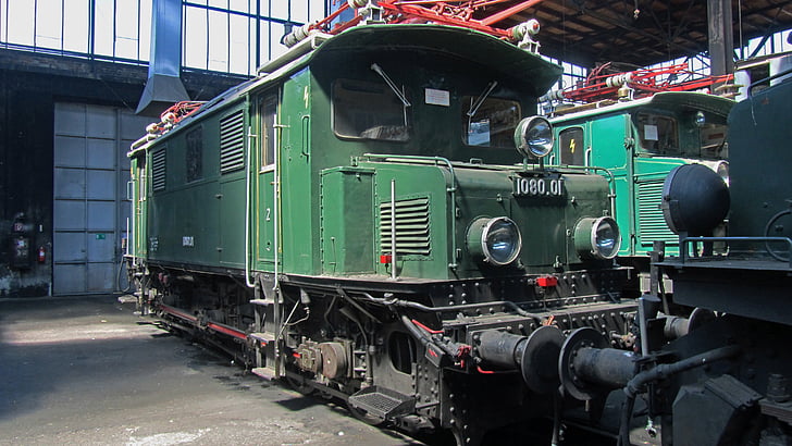 electric locomotive, 1080, 01, railway, museum locomotive, towing vehicle, locomotive