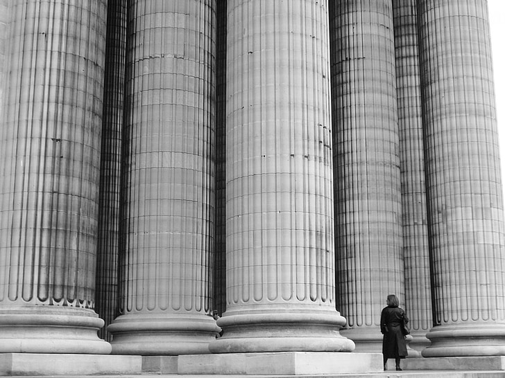 pilier, architecture, colonne, conception, Pierre, classique, style