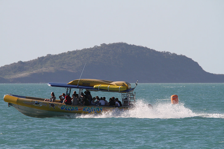 Power boat, Boot, Więcej, motorówka, Wielka rafa koralowa, Whitehaven beach, Queensland