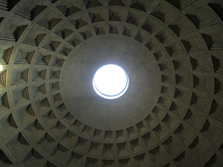 pantheon, domed roof, dome, rome, italy, church, dom