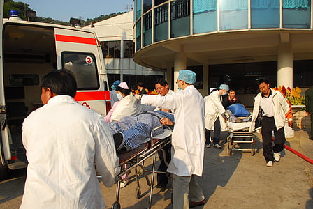 ziekenhuis, opleiding brand, om levens te redden