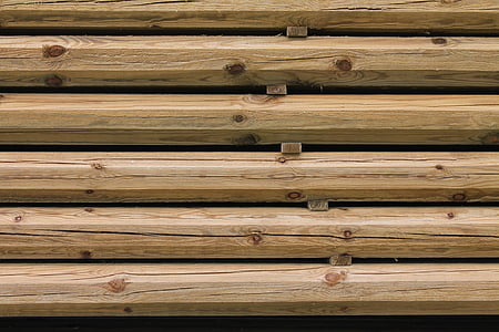 træ, stablet, bunke, stak, tømmer, materiale, brændestablen