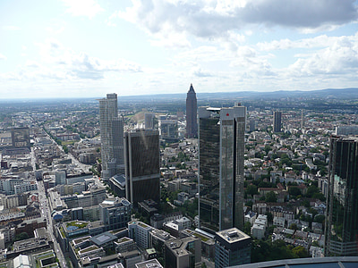 frankfurt, city, skyscraper, financial district, economy, facade, architecture