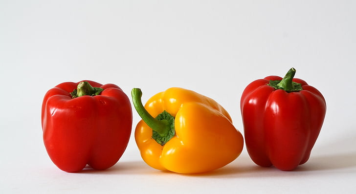 paprika, vegetables, colorful, food, red pepper, yellow peppers, red