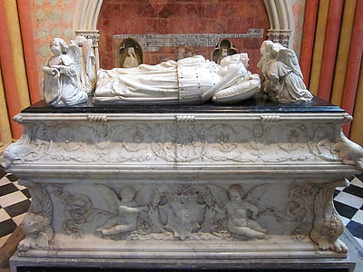 graven til barn av Frankrike, turer-katedralen, dukke, renessansen, skulptur, graven, indre-et-loire