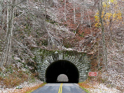 tunnel, mägi, Road, rahulik, talvel, Travel, maastik