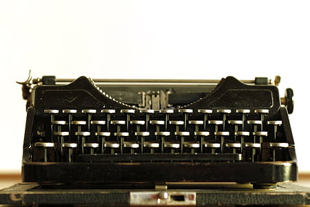 skrivemaskine, Forfatter, vintage, gamle, type, nostalgi, stil