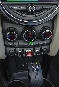 mini, conversível, Minicooper, Automático, interior, o interior do, o painel de controle
