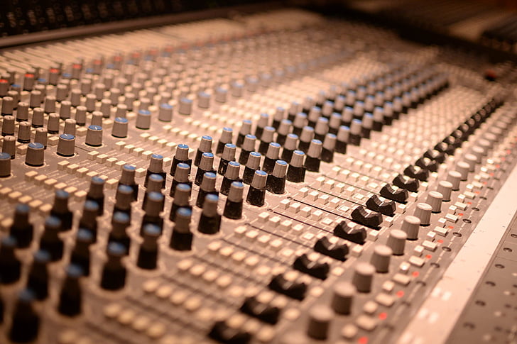 mixer, handkontroll, musik, ljud, ljudstudio, Studio, musikstudio