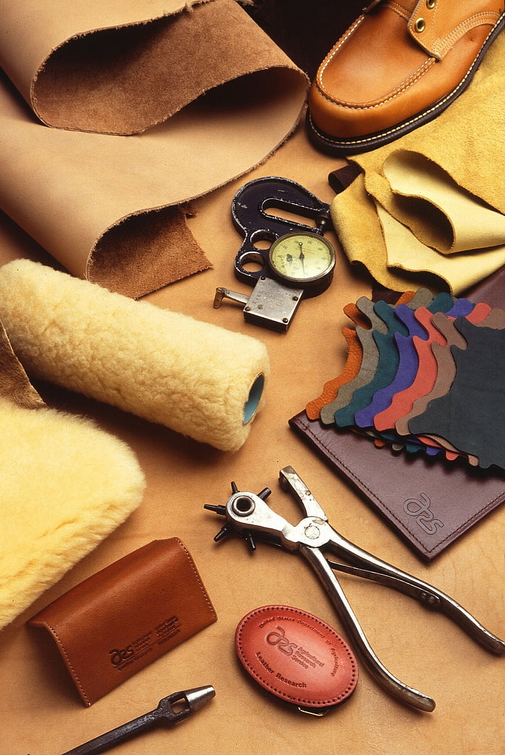 leathercraft, treball, eines, moda, mà d'obra, s'amaga, pells