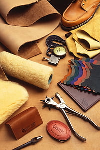 leathercraft, trabajo, herramientas, moda, mano de obra, oculta, pieles