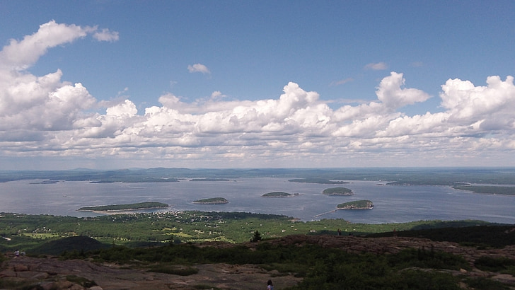 Acadia, národ, Acadia national park, Maine, krajina, obloha, stezka