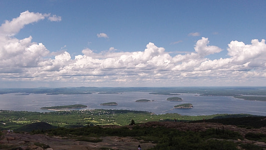 Acadia, bangsa, Taman Nasional Acadia, Maine, pemandangan, langit, jejak