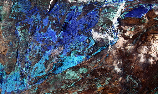 malakit, mineral, sten, geologi, pärla, naturen, blå