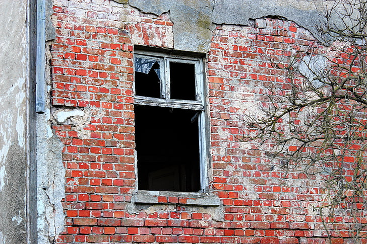 Головна, Старий, вікно, старий будинок, минув, фасад, залишити