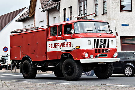 ogień, Wóz strażacki, Pojazdy, Historycznie, Prettin