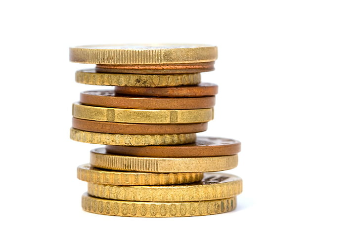монети, злато, стълбовидна с наслагване, пари, валута, парични средства, купчина