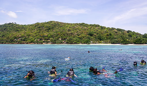 phuket, phi phi tour, thailand, beach, snorkeling, people, person