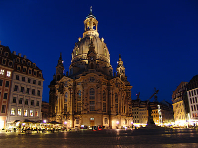 Dresden, Frauenkirche, Vācija, Vecrīgā, baznīca, Saksija, orientieris
