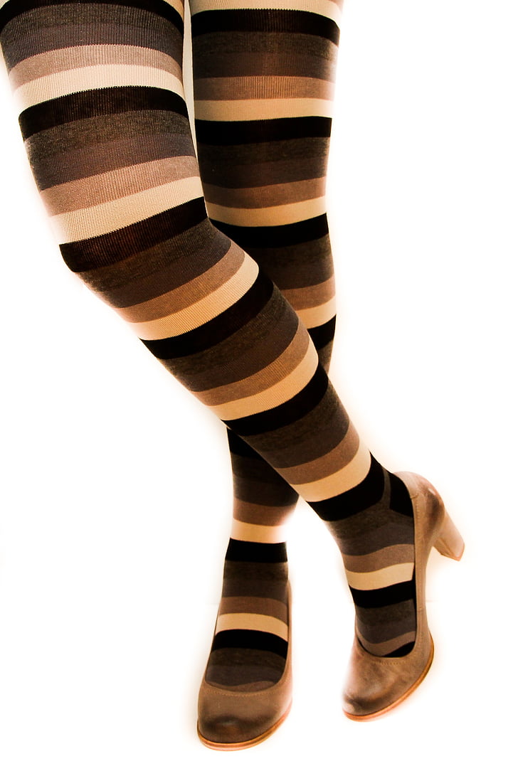 stripped leggings, long socks, ladies shoes, human Leg, sock, human Foot, striped
