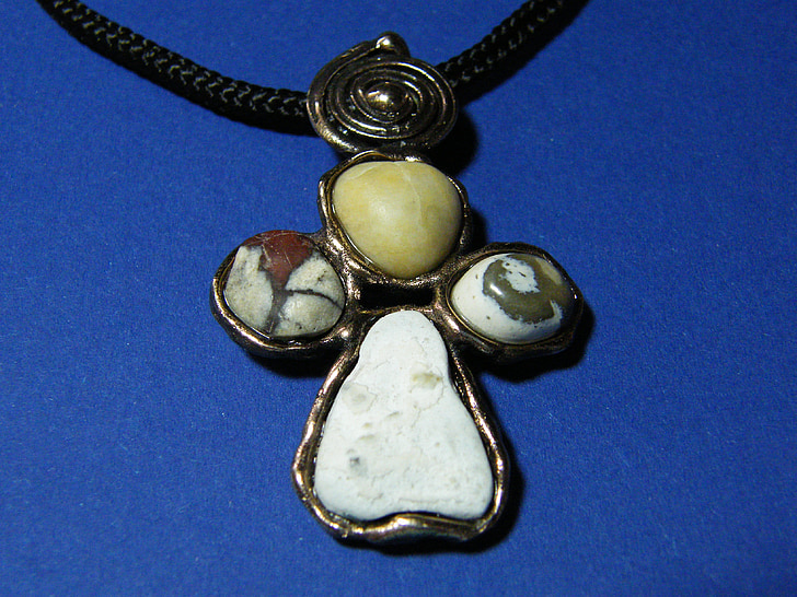 Daga, cuello de joya, fluvial, piedra, cable, bronce, propia