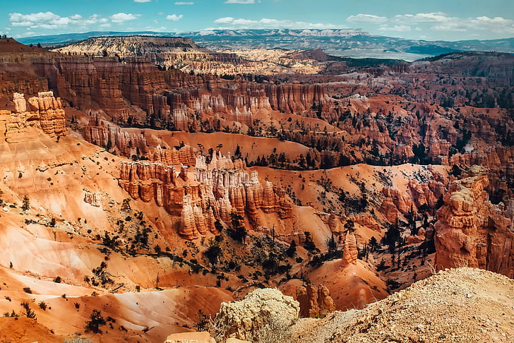 Bryce canyon, nemzeti park, Utah, táj, sivatag, erózió, geológia