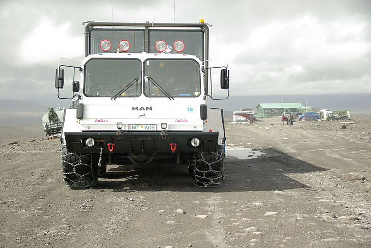 вантажівка, все – місцевості транспортного засобу, пригоди, льодовики, Ісландія