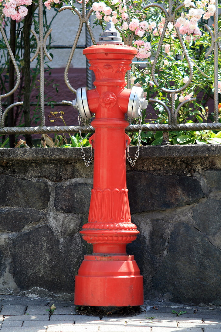 röd brandpost, brandman brandpost, brandpost, röd