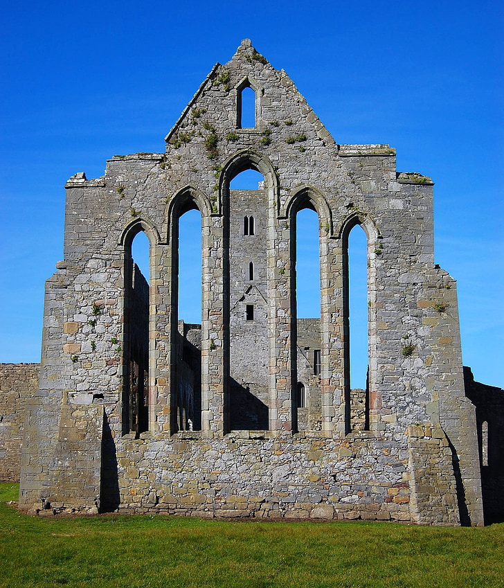 ruined abbey, abbey, gothic, landscape