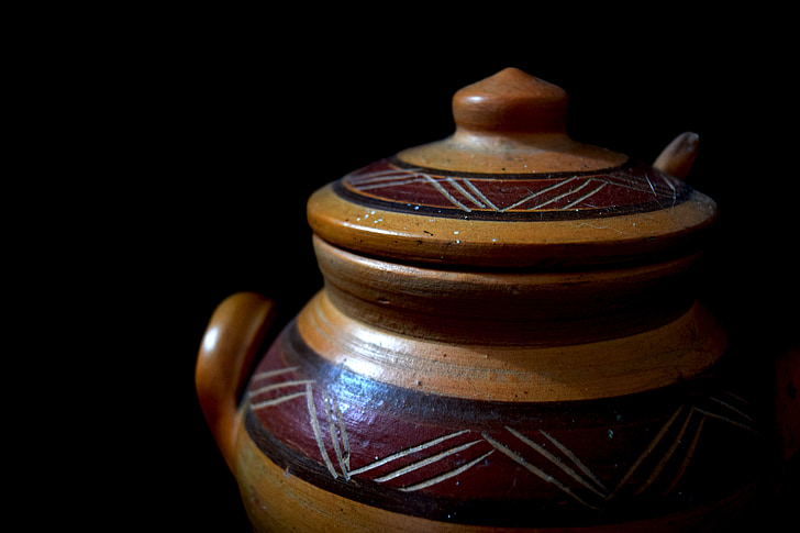 vase, jar, vieux, pre-colombien, culture