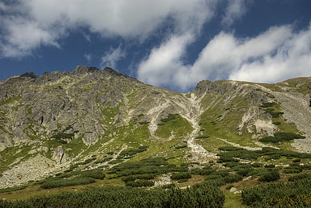 Tatrai, bystre sedlo, Slovakija, kalnai, perspektyvas, kraštovaizdžio, viršūnių