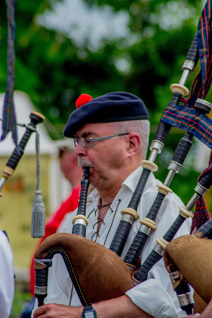 Škotska, cijevi, klana, glazbenici, umjetnik, Edinburgh, parada