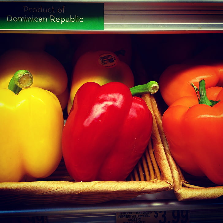 Bell peppers, Capsicum, pārtika, tirgus, dārzeņi, dārzenis, aktualitāte