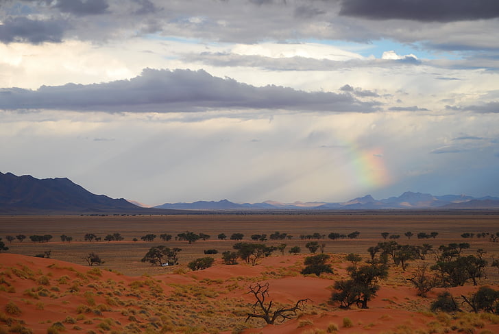 Namib, öken, Namib kant, Rainbow, ljus, Afrika, Namibia