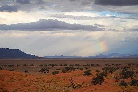 Namib, έρημο, Namib άκρη, ουράνιο τόξο, φως, Αφρική, Ναμίμπια