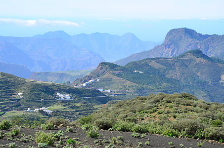 Gran Kanarija, Kanarų salos, Ispanija, kraštovaizdžio, kalnai, kalvos