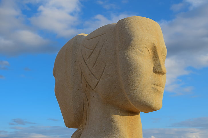 лицето, човешко лице, Кипър, Айя Напа, скулптура парк, изкуство, Открит
