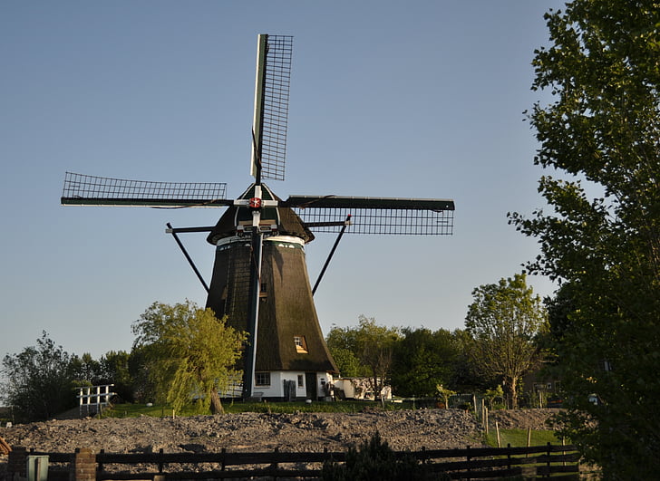 Mill, maastik, Holland