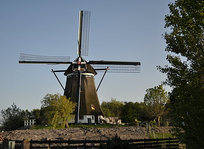Mill, landskab, Holland