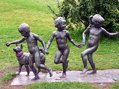 escultura, Figura, estatua de, arte, obra de arte, figura en el verde, cuerpo