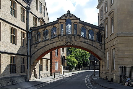 iç geçiriyor bir Köprüsü, Oxford, İngiltere, Bina, tarihsel olarak, duvar