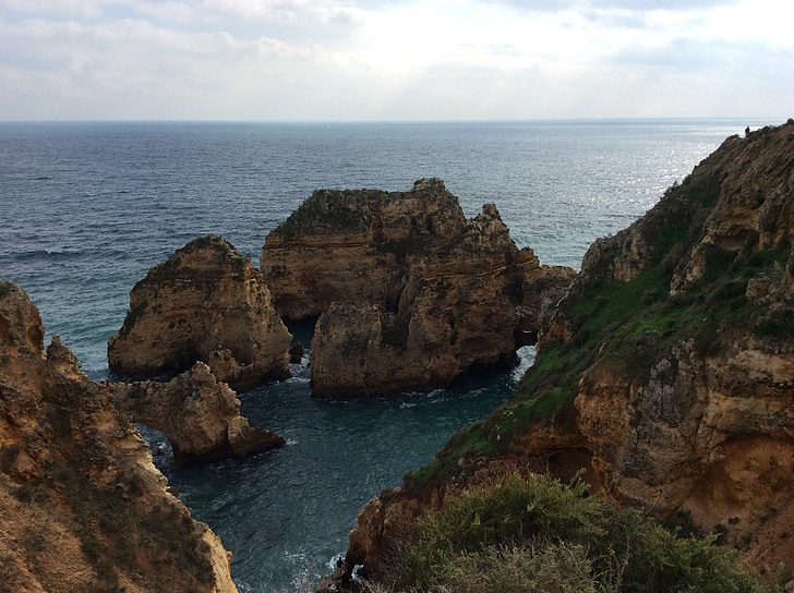 Cliff, sjøen, steiner, vann, Costa, natur