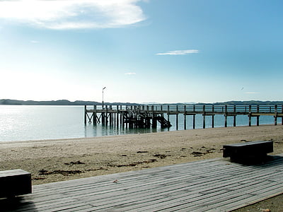 Új-Zéland, Wharf, Pier, móló, a szabadban, víz