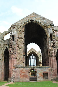 Melrose abbey, zgodovinski, Škotska, propad, Robert bruce, samostan, Cistercijanski menihi