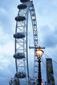 london eye, big wheel, wheel, big, london, city, landmark