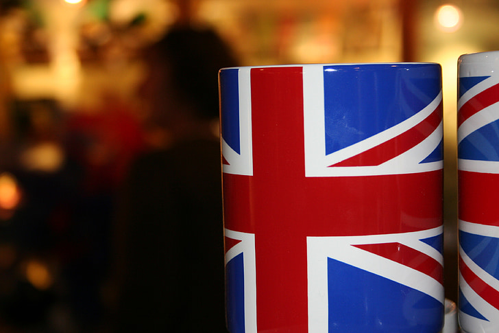 Didžiosios Britanijos, puodelis, gėrimas, pusryčiai, kavos, arbata