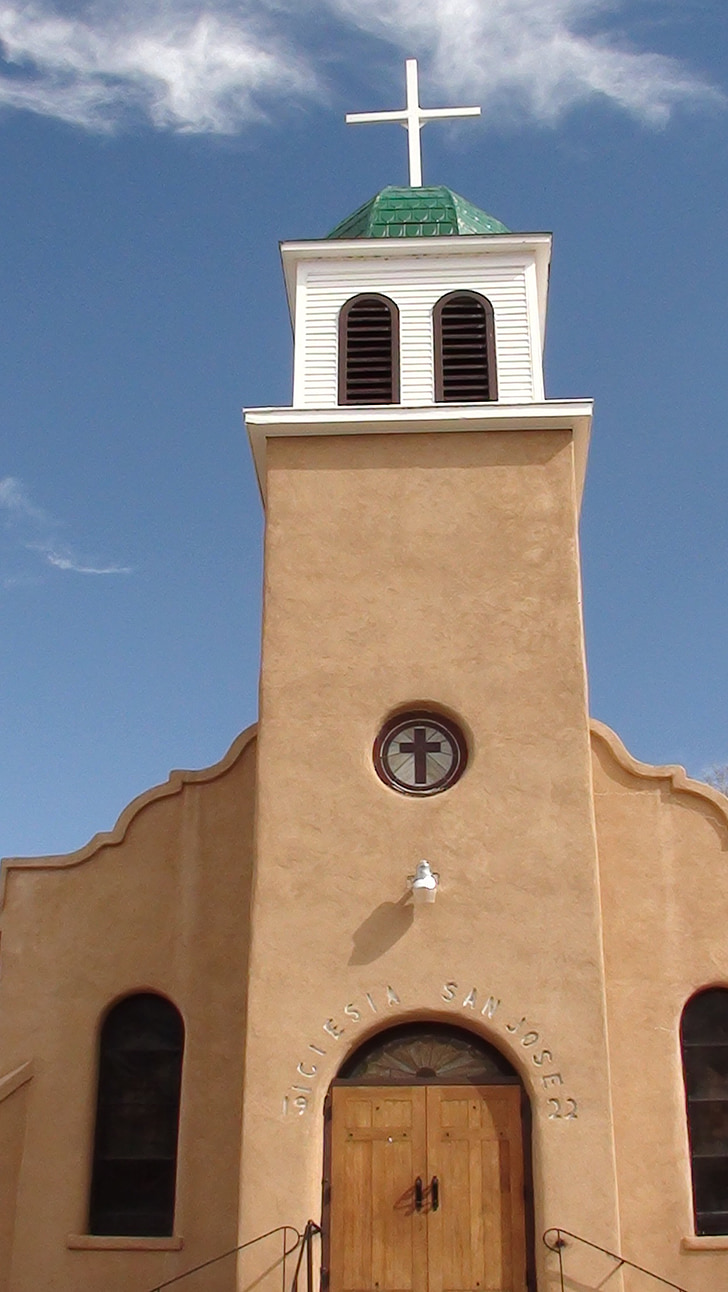 kyrkan, New mexico, Cerrillos, arkitektur, historiska, katolska